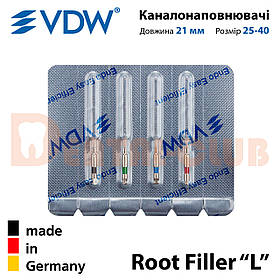 Каналонаповнювачі ВДВ, тип L - VDW Root Filler “L” - L 21 мм, ISO 25-40