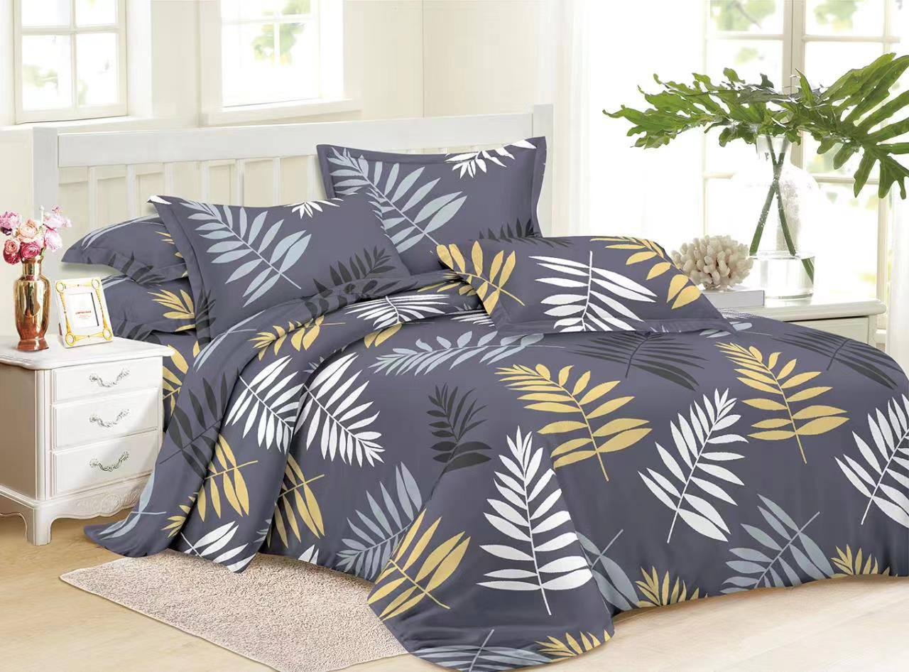 Комплект постільної білизни Бязь Папороть двоспальний, фото 1