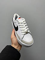 Кроссовки, кеды отличное качество Nike Blazer Low Platform White Black Размер 36