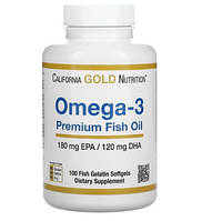 Жирные кислоты California Gold Nutrition - Omega 3 - 100 капс