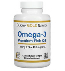 Жирні кислоти California Gold Nutrition - Omega 3 - 100 капс