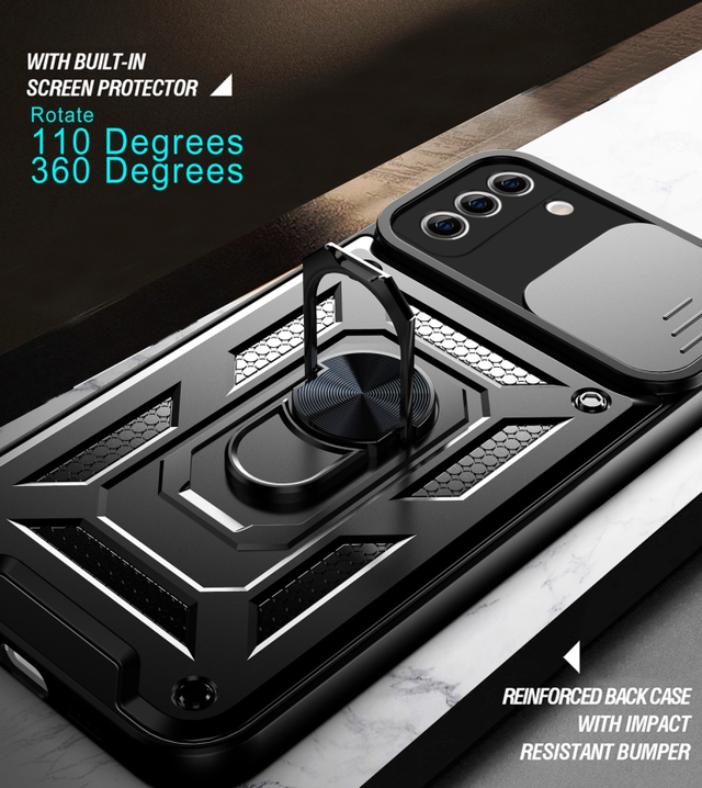 Ударостійкий чохол Camshield Serge Ring for Magnet для Samsung Galaxy S21 (SM-G991U) / S30