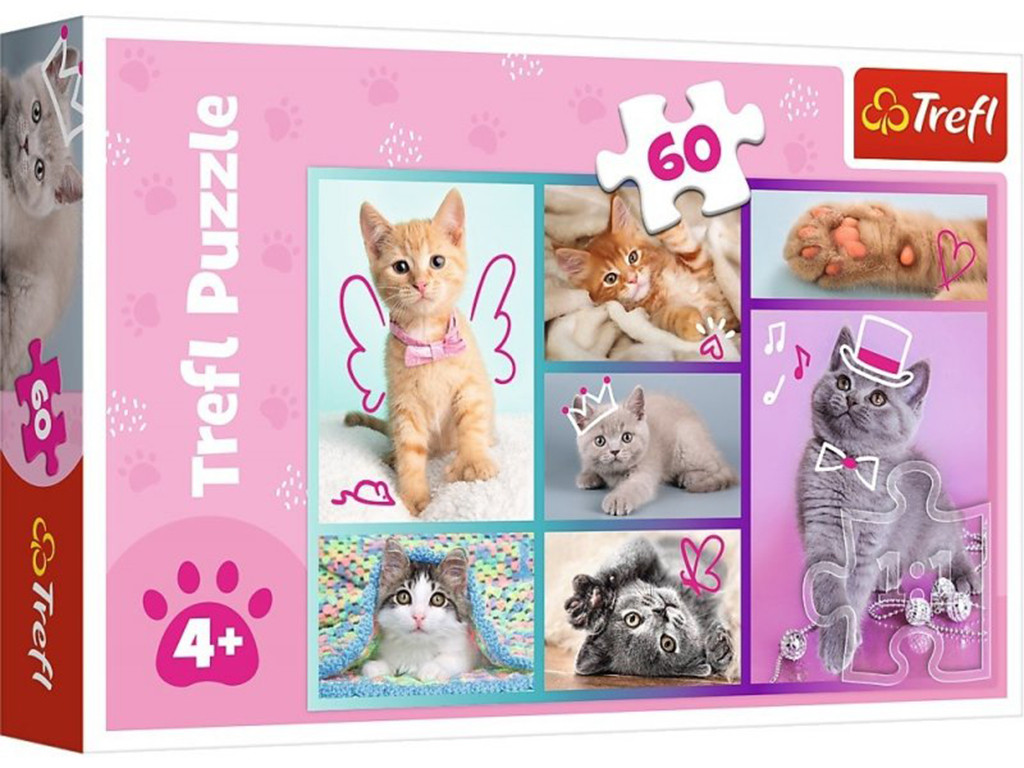 Пазли Trefl 60ел. Милі котики №17373
