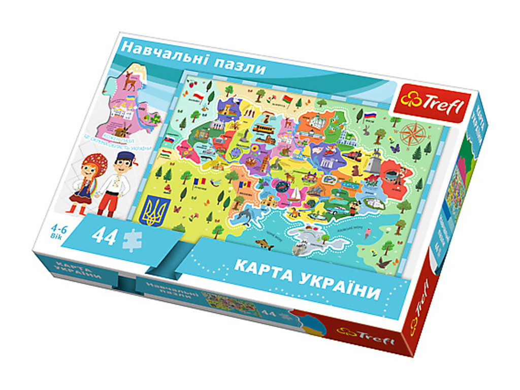 Пазли Trefl навч. Карта України.Українська версія №15532(6)