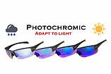 Окуляри фотохромні (захисні) Global Vision Hercules-7 Photochromic Anti-Fog (G-Tech™ blue), фотохромні дзеркальні сині, фото 8