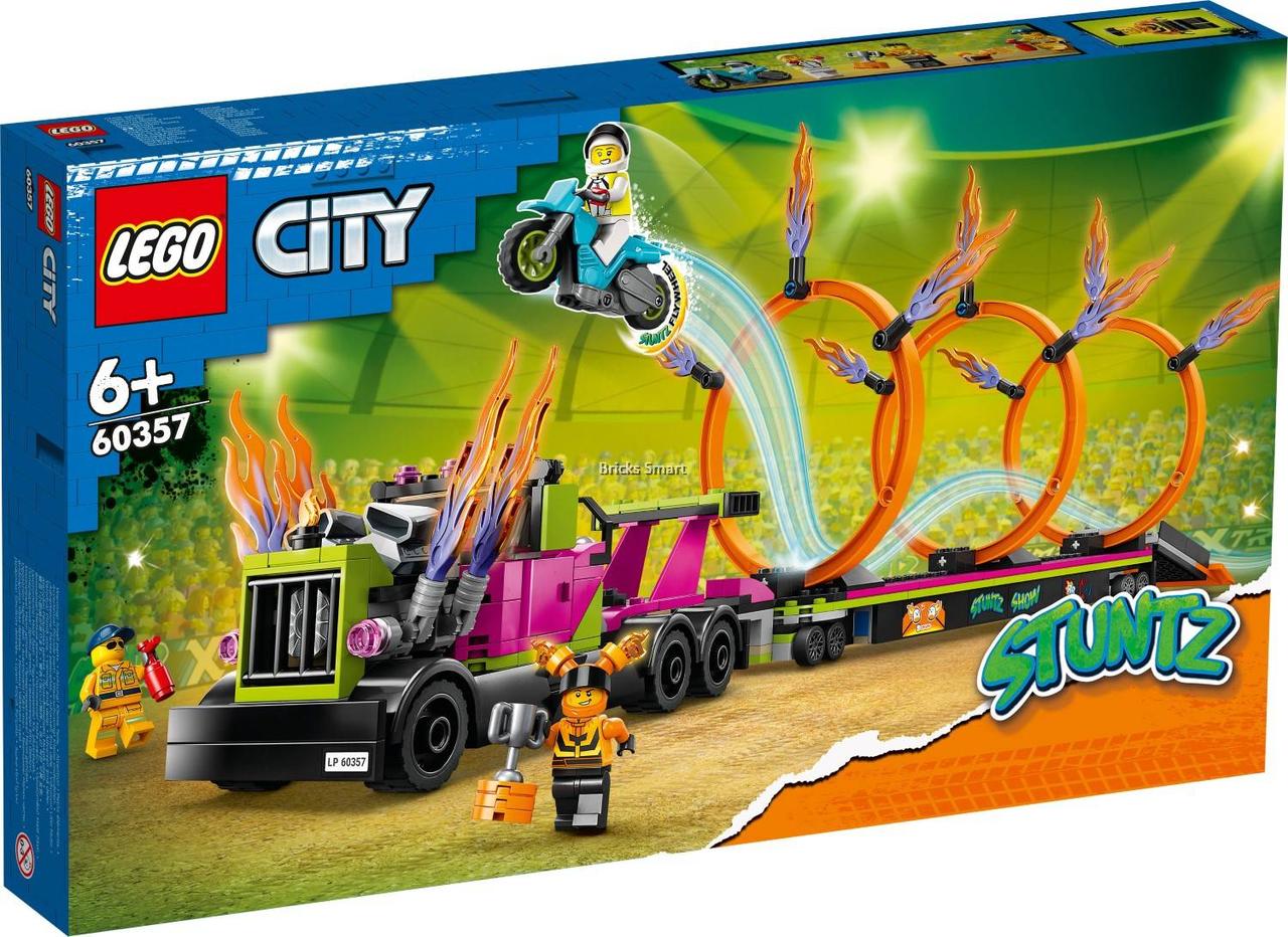 Lego City Трюкова вантажівка та випробування з вогняними кільцями 60357