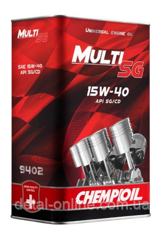 Олива моторна Multi SG SAE 15W40 API SG/CD (метал) 4л Chempioil