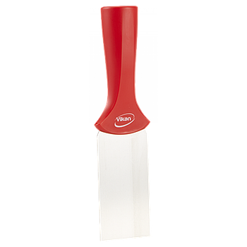 Скребок Vikan з нержавіючої сталі та різьбовою ручкою 50 мм червоний