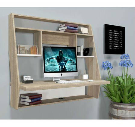 Навісний комп'ютерний стіл COMFY HOMETM AirTable- llI DB, колір на вибір, фото 1