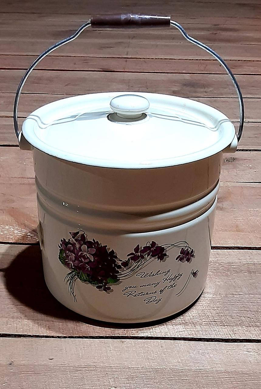 

Ведро эмалированное с крышкой 12л Виола Idilia 1224/2