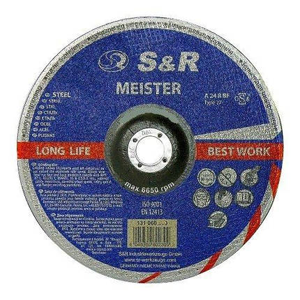 Круг зачисний для металу S&R Meister A24 BF 180x6,0x22,2, фото 1