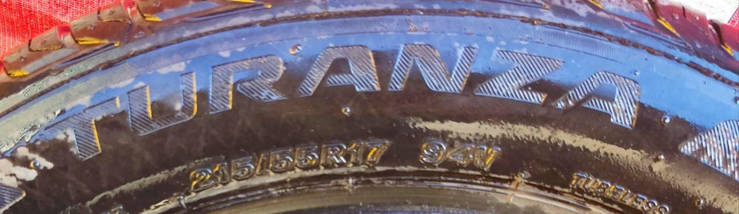 Шины б у 215-55R17 BRIDGESTONE TURANZA, фото 5