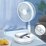 Вентилятор P11 акумуляторний 7200MAh (до16 годин) з пультом, з обертанням, підлоговий/настільний, таймер USB, фото 7