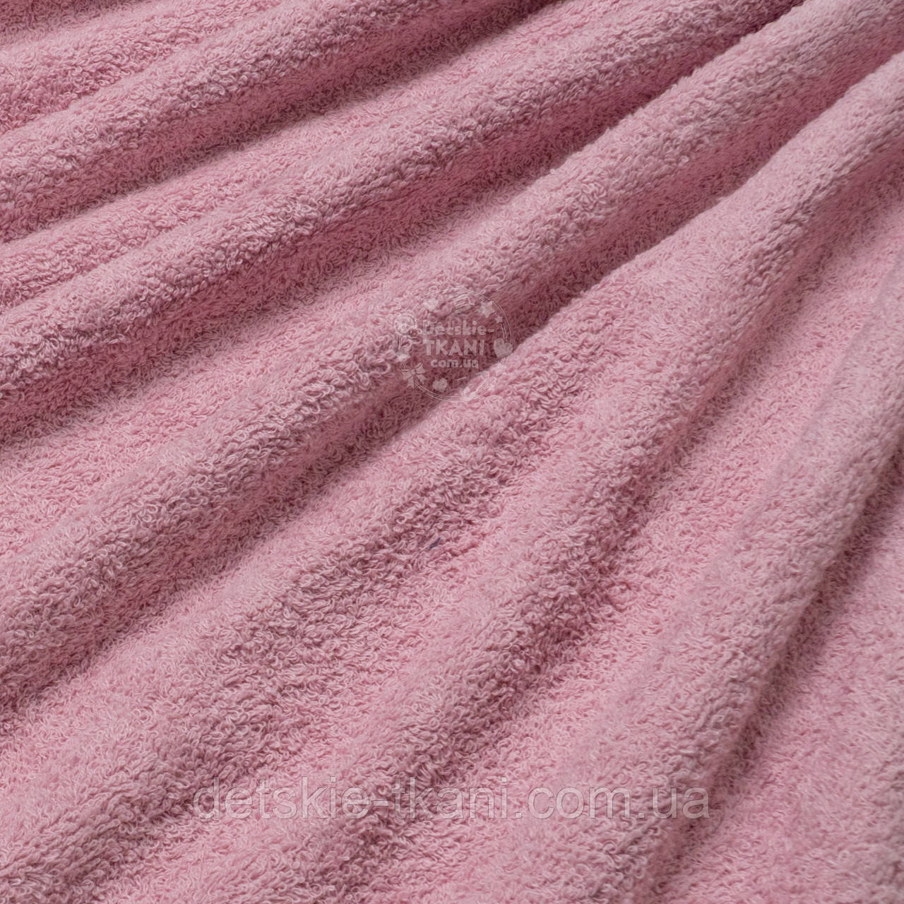 Двостороння махрова тканина, колір рожевого нектару, фото 1