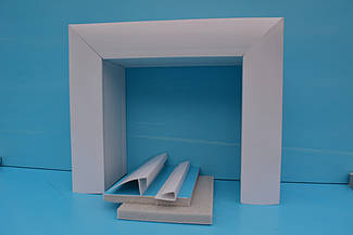 Комплекти відкосів із сендвіч панелі 450мм довжина 1500мм-3шт. односторонні в комплекті з профілями