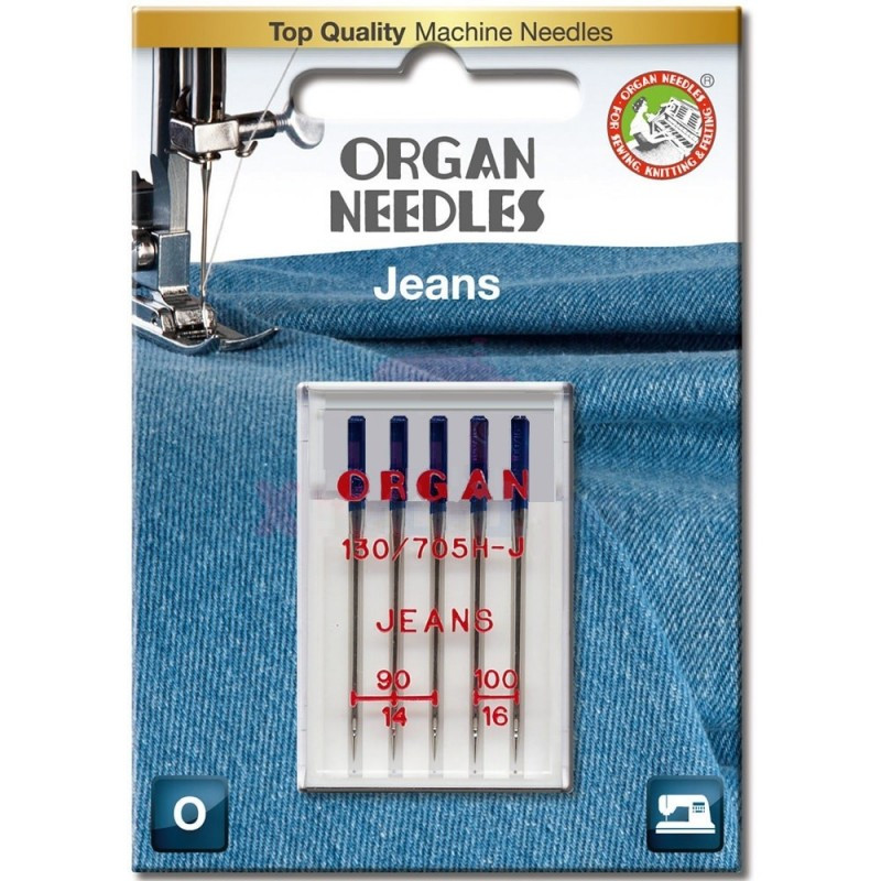 Иглы Швейные для Джинса ORGAN JEANS №90/100 для Бытовых Швейных Машин ...