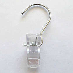 Експозиційна прищіпка для аксесуарів W-АРE прозорого кольору з металевим гачком