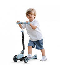 Самокат Qplay триколісний дитячий 2 в 1 Sema Blue, фото 6