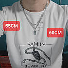 Комплект срібний ланцюжок бісмарк з кулоном Герб України 925 проба, фото 9