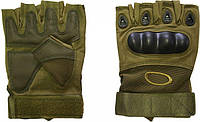 Перчатки без пальцев, тактические перчатки без пальцев (пара) Oakley, размер М, цвет зеленый