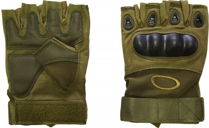 Перчатки без пальцев, тактические перчатки без пальцев (пара) Oakley, размер L, цвет зеленый - фото 6 - id-p1617267570