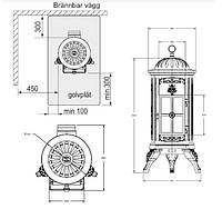 Дров'яна піч Westbo Carl 95 з варочною поверхнею, фото 6
