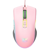 Мышка игровая проводная оптическая с подсветкой ONIKUMA Gaming CW908 Розовый