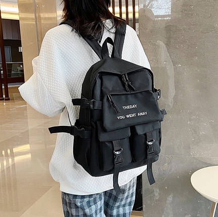 Шкільний класичний рюкзак з написом, фото 1