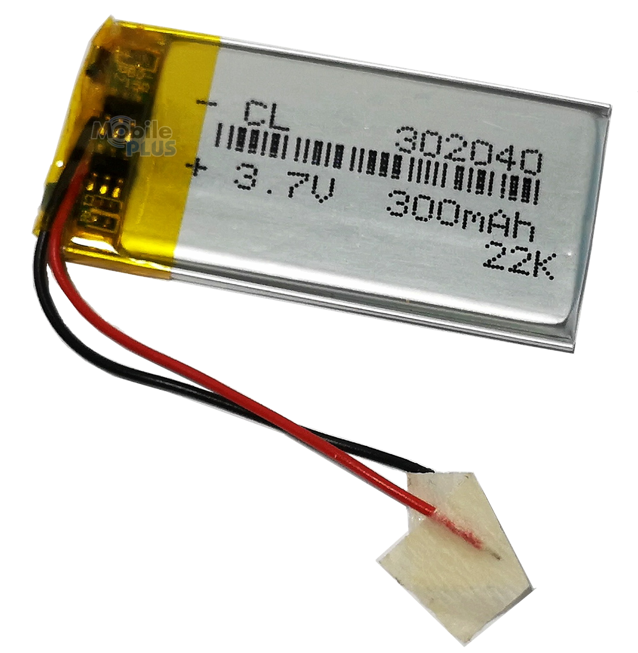 Акумулятор з контролером універсальний 40*20*3 mm (Li-ion, 3.7V, 302040, 300 mAh), фото 1