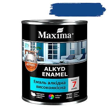 Емаль алкідна високоякісна Maxima синя 2.3кг