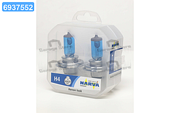 Лампа галогенна TWIN SET H4 12V 60/55W RANGE POWER WHITE (вир-во Narva) 48680S2