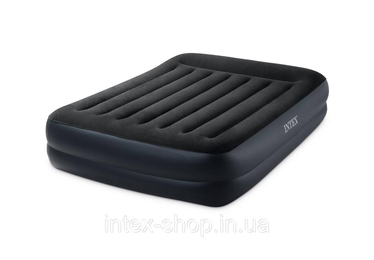 Надувне ліжко з вбудованим насосом intex 64124 (203х152х42)