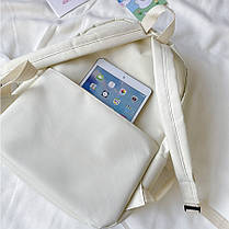 Шкільний тканинний рюкзак з написом Meet you, фото 3