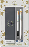 Набор ручек  Parker Jotter Stainless Steel GT FP+BP