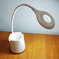 Настільна LED-лампа акумуляторна з підсклянником ElectroHouse 4W 3000 — 6000 К біла EH-070W, фото 4