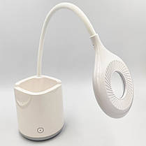 Настільна LED-лампа акумуляторна з підсклянником ElectroHouse 4W 3000 — 6000 К біла EH-070W, фото 2