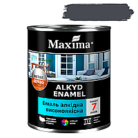 Эмаль алкидная высококачественная Maxima тёмно-серая 2.3кг