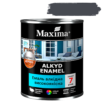 Емаль алкідна високоякісна Maxima темно сіра 2.3кг