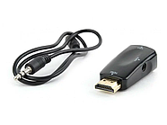 Перехідник HDMI to VGA адаптер конвертер + аудіо