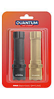 Ліхтар ручний Quantum QM-FL1042 Minik black+gold 3W LED з USB 2 шт./пач., blister