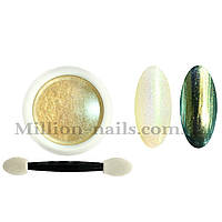 Новинка!Втирка для дизайну нігтів ,кольорові перли, №03 (жовтий)