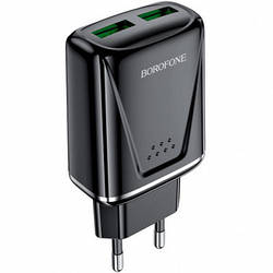 Мережевий Зарядний Пристрій Borofone BA54A (QC3.0) 2USB/3A/18W