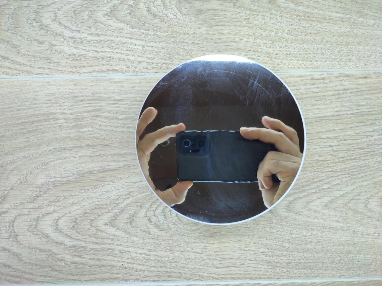 Поворотный вращающийся столик белый с зеркальной поверхностью - фото 2 - id-p1782128773