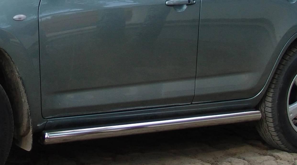 Автомобільні пороги труби D70 з неіржавкої сталі на Hyundai Tucson 1 2004-2010, фото 1