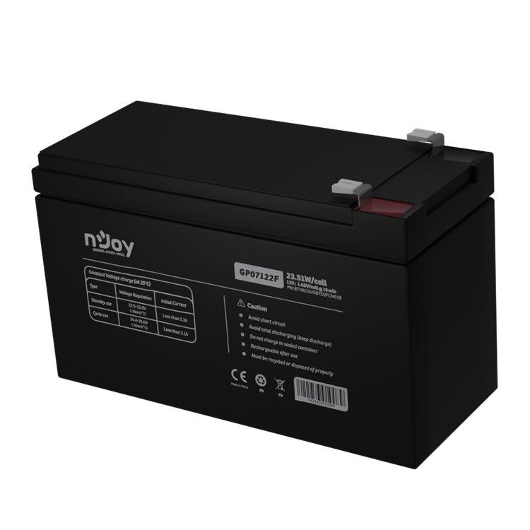 Акумуляторна батарея Njoy GP07122F 12 V 7 AH AGM, фото 1
