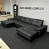 Новий шкіряний п-подібний диван Німеччина, фото 4
