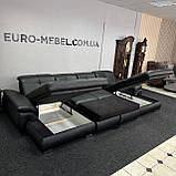 Новий шкіряний п-подібний диван Німеччина, фото 7