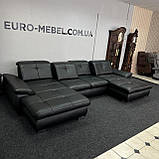 Новий шкіряний п-подібний диван Німеччина, фото 5