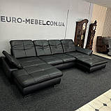Новий шкіряний п-подібний диван Німеччина, фото 2