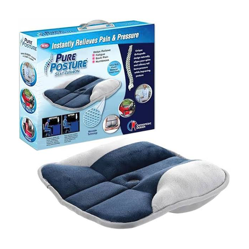 Подушка для сидіння Pure Posture | Ортопедична подушка для розвантаження хребта, фото 1
